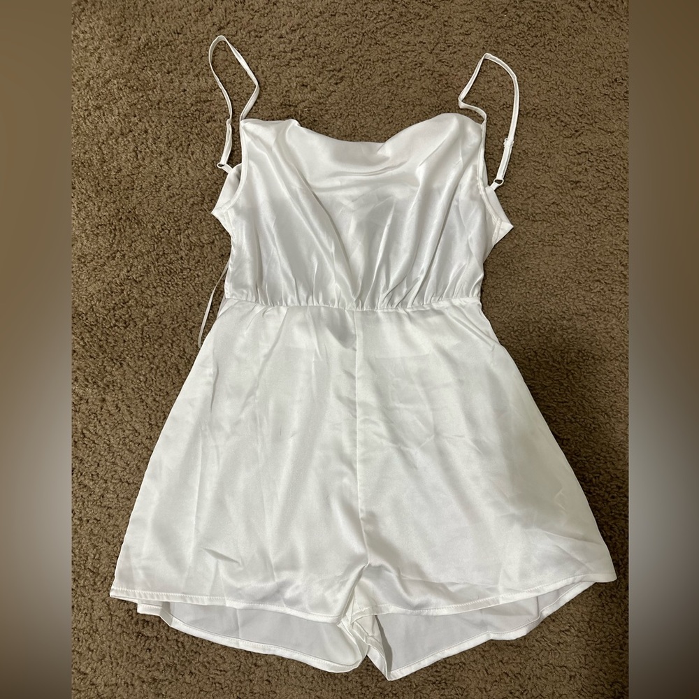 Brand new cowl neck open back beach play suit SIZE:SMALL